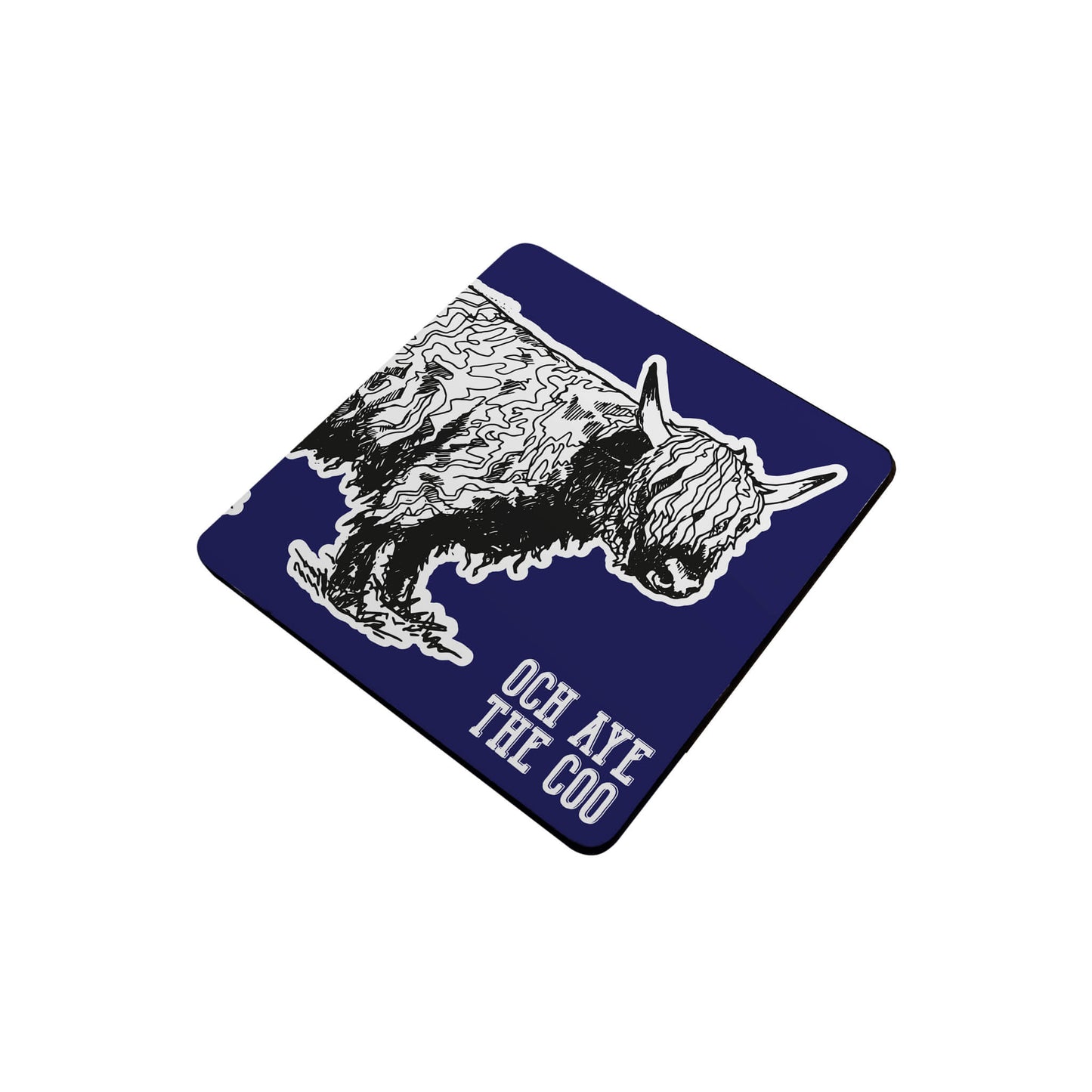 Coos The Noo Coaster Set | Navy | Och Aye The Coo