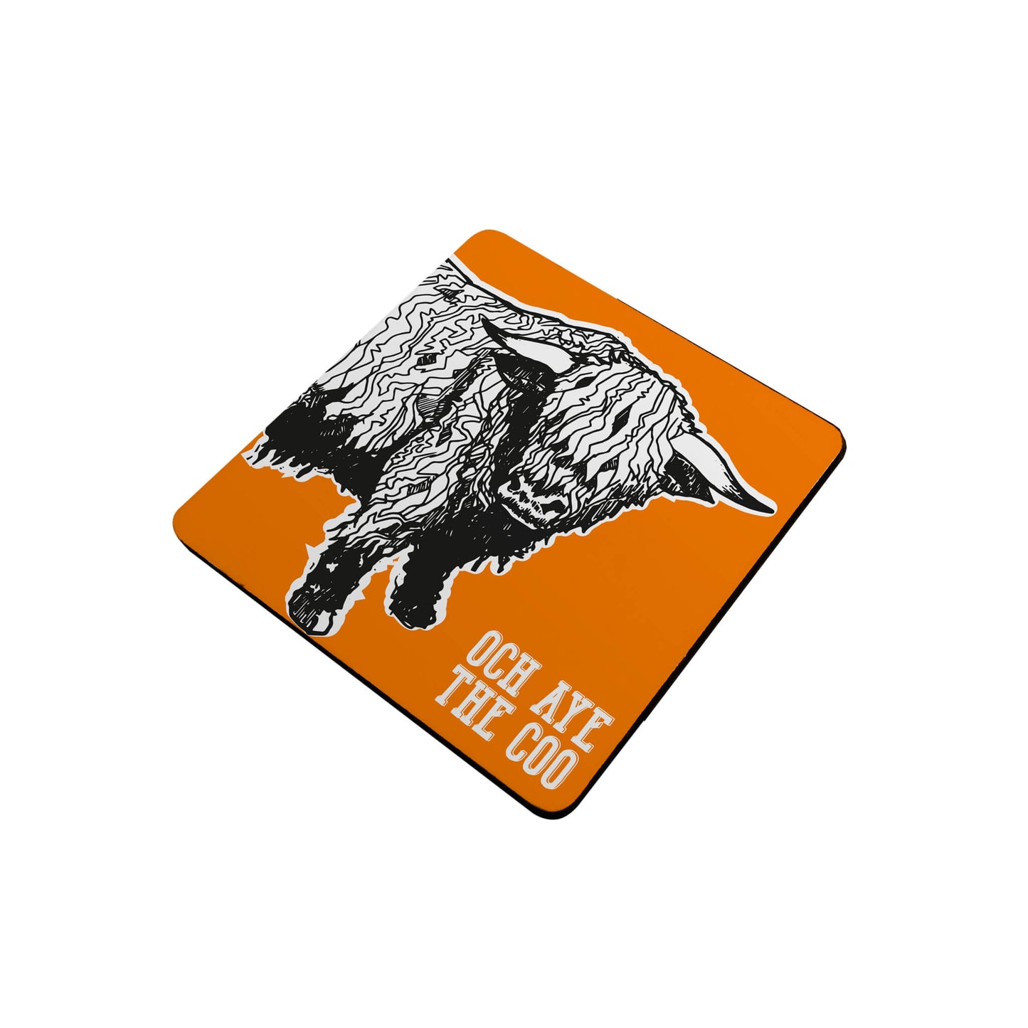 Coos The Noo Coaster Set | Orange | Och Aye The Coo