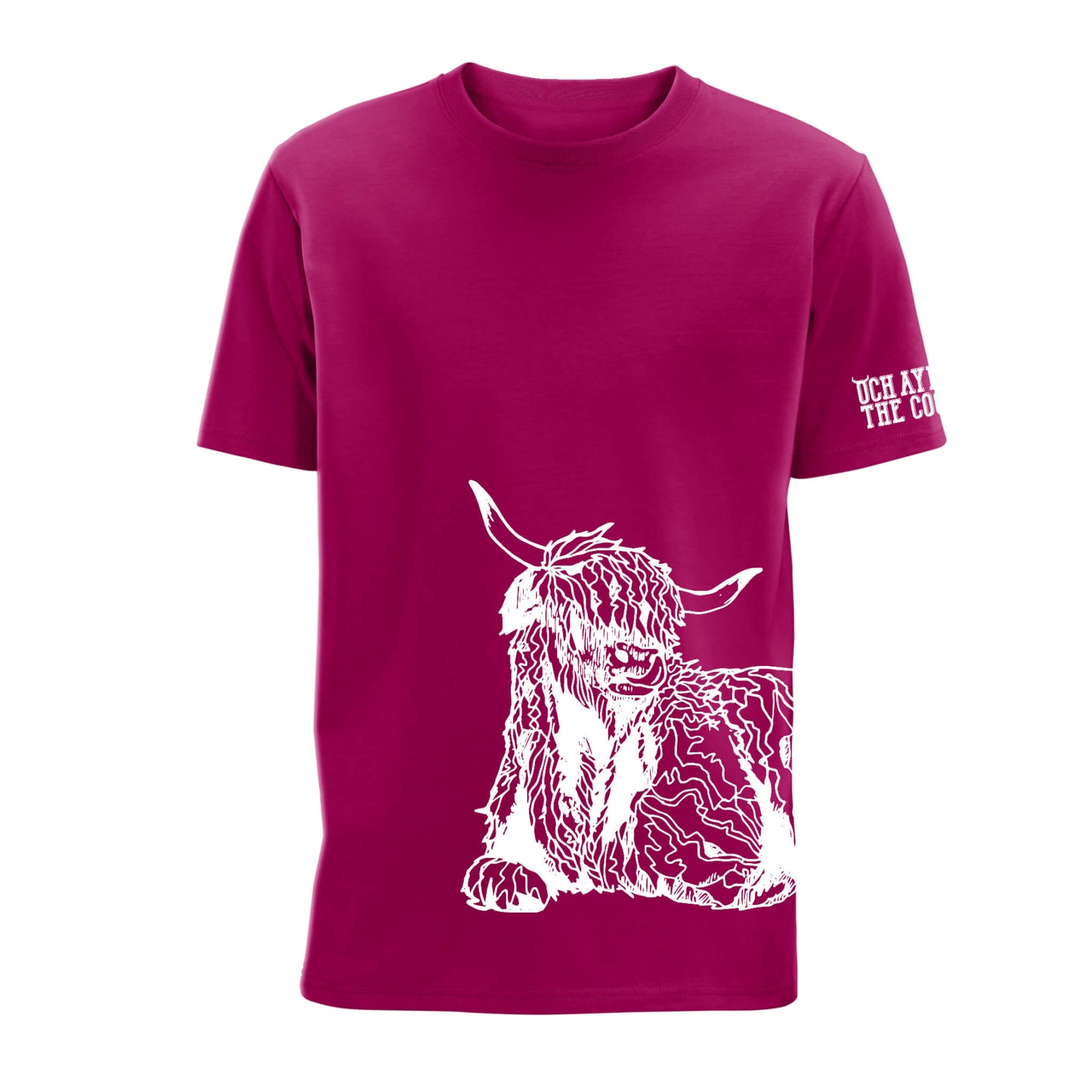 Coos The Noo T-Shirt | Cranberry | Och Aye The Coo