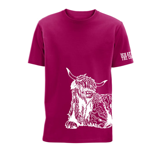 Coos The Noo T-Shirt | Cranberry | Och Aye The Coo