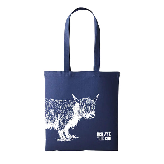 Coos The Noo Tote Bag | Navy | Och Aye The Coo