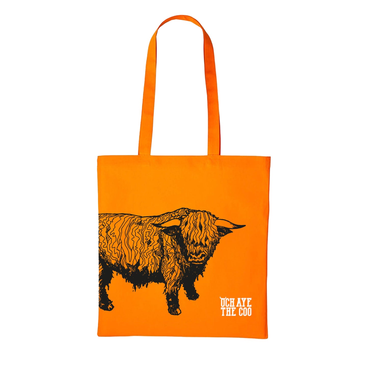 Coos The Noo Tote Bag | Orange | Och Aye The Coo