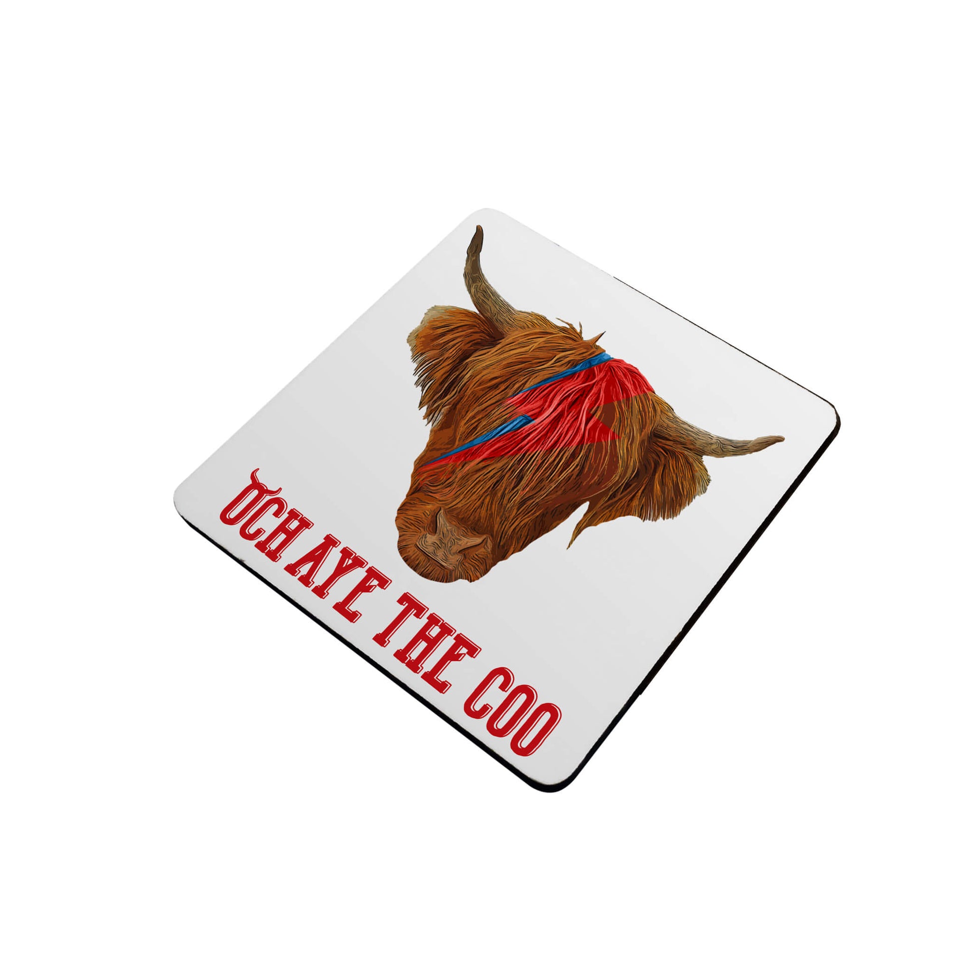 David Moowie Coaster | White |Och Aye The Coo