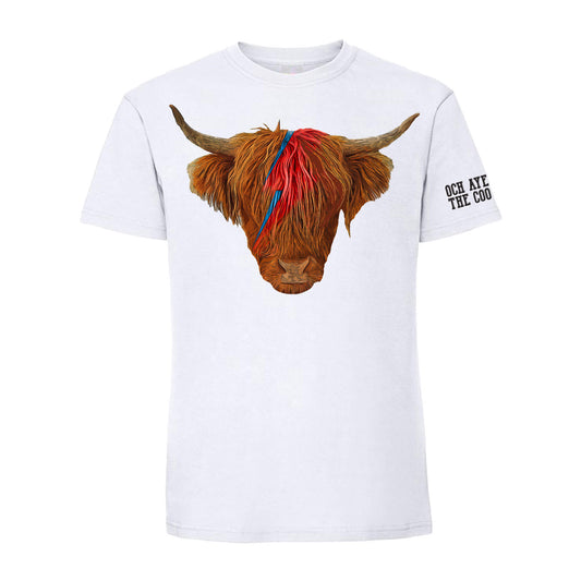 David Moowie T-Shirt | White | Och Aye The Coo