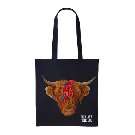 David Moowie Tote Bag - Black - Och Aye The Coo