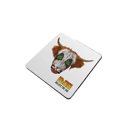 Moo Coaster | Cat | White | Och Aye The Coo