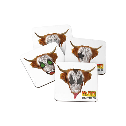 Moo Coaster | Set of 4 | White | Och Aye The Coo