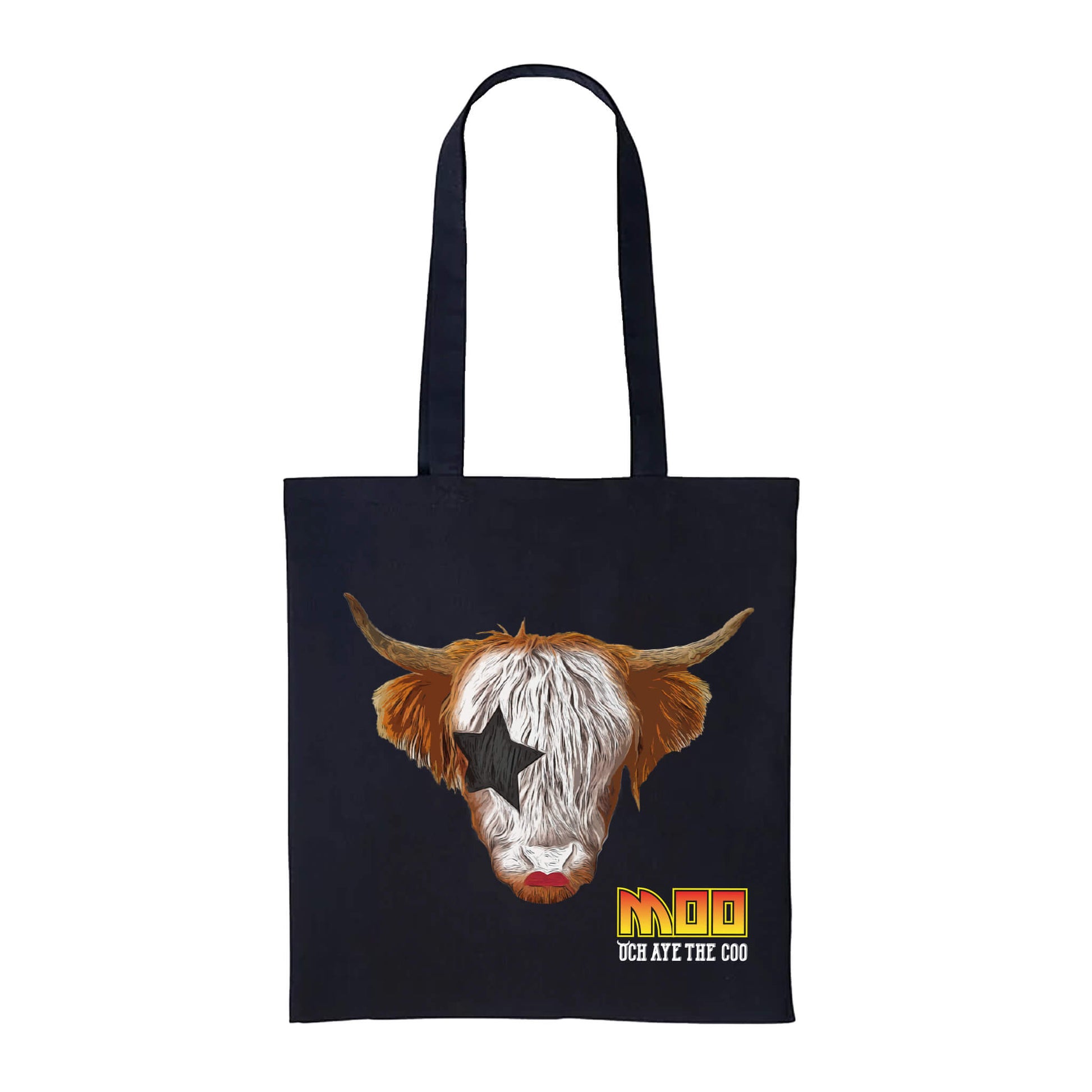 Moo Tote Bag | Black | Och Aye The Coo