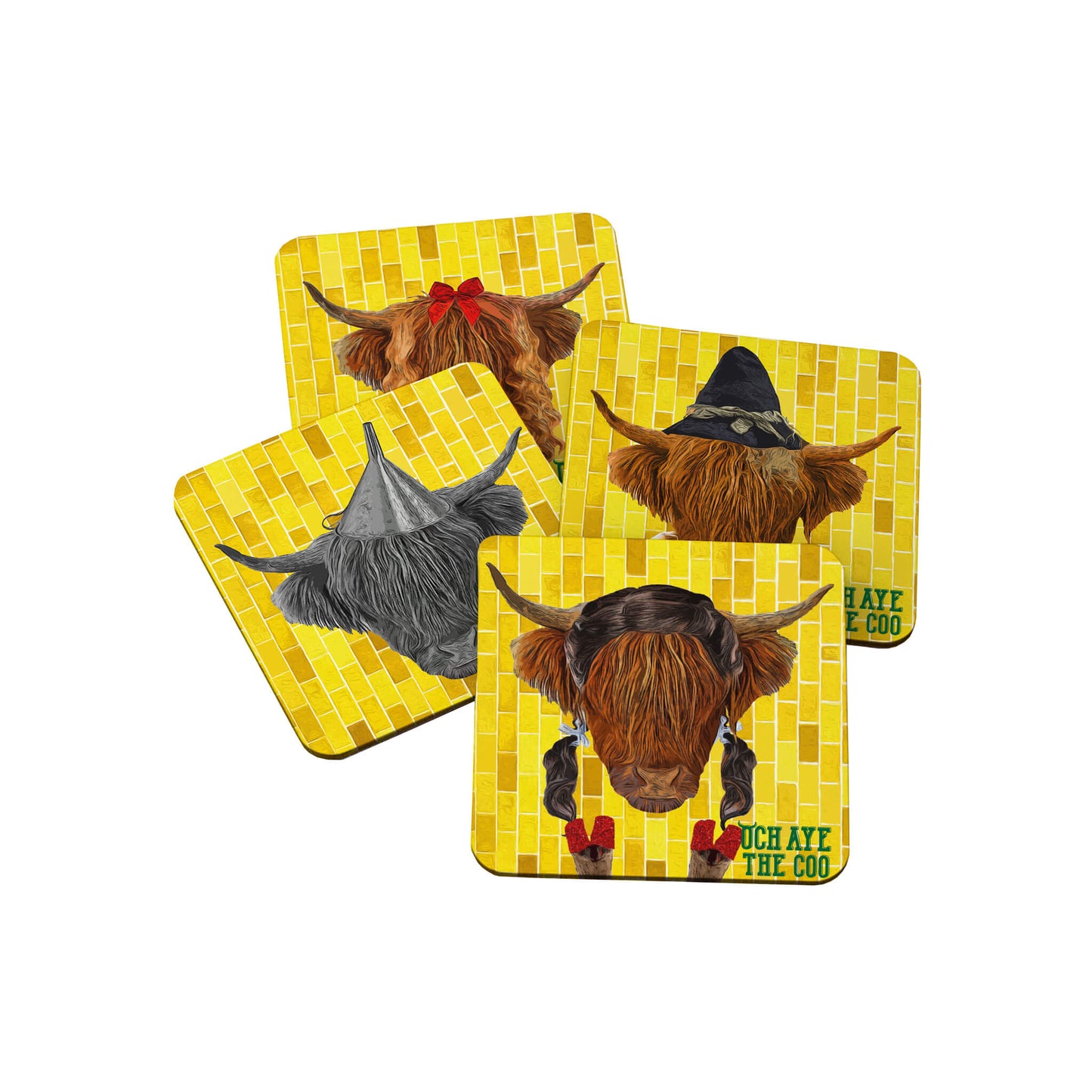 Wizard Of Cooz Coaster Set | Set of 4 | Och Aye The Coo